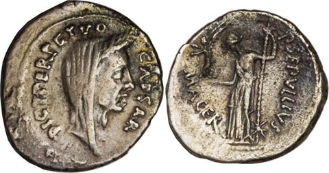 Veiled Head of Caesar Coin