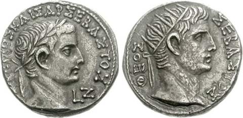 Tiberius and Divus Augustus Tetradrachm
